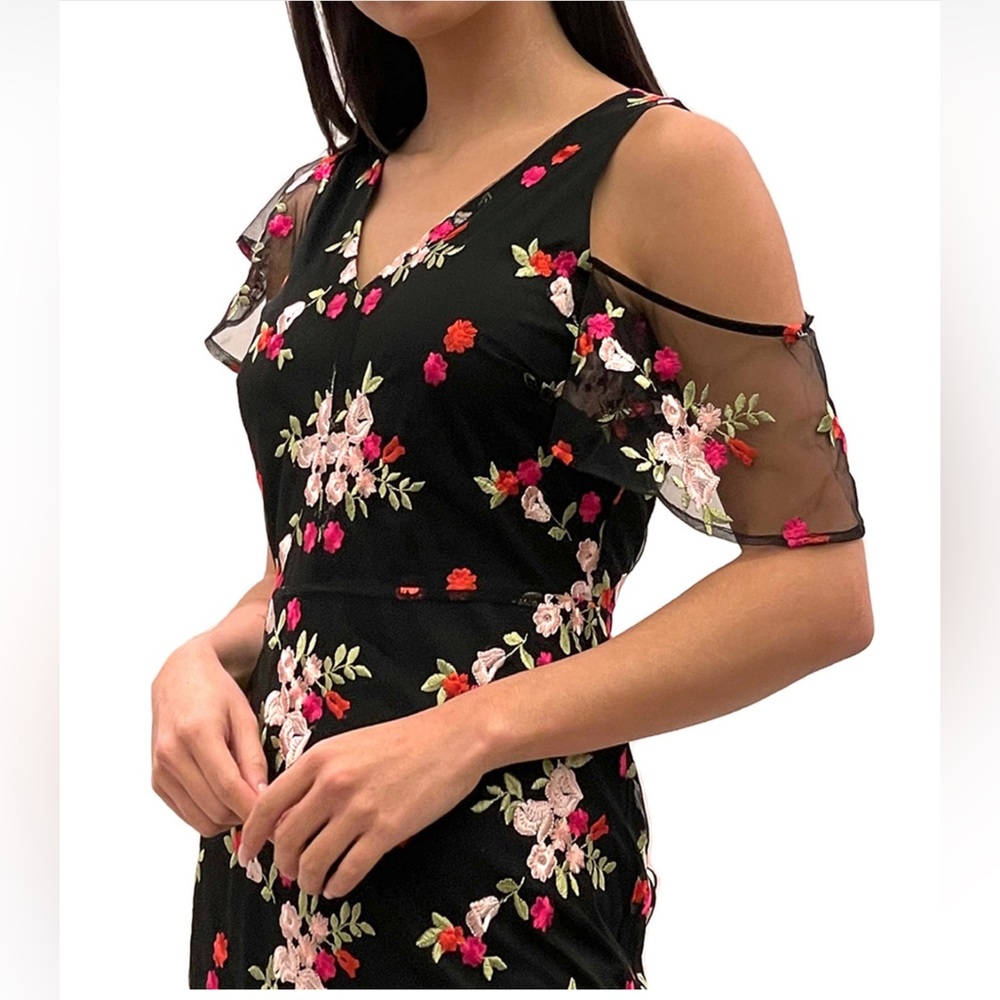 SAM EDELMAN Embroidered Midi Dress | Size 2 - Picture 3 of 11